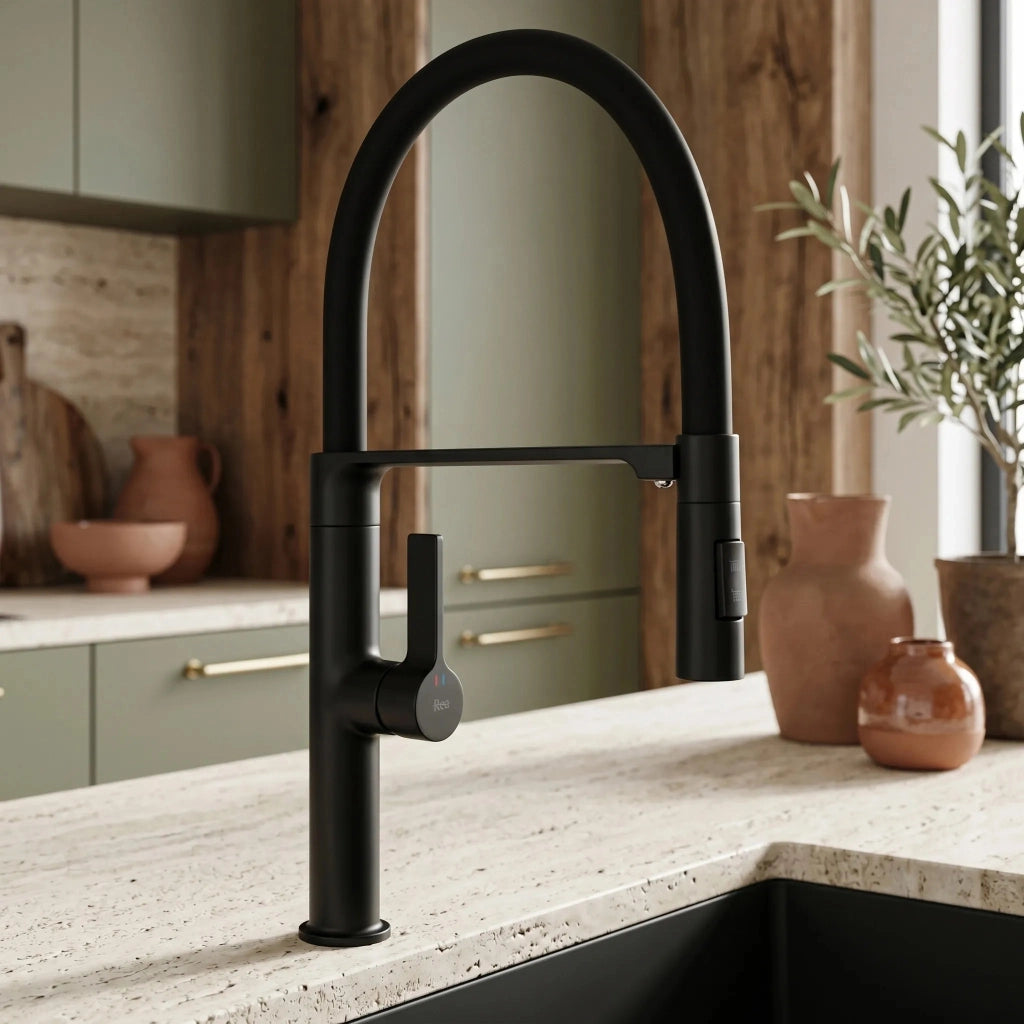 Rubinetto Da Cucina Rea Lago Black