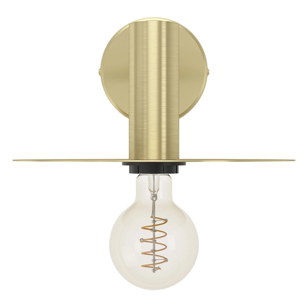 Applique Moderna Escandell Acciaio Ottone Spazzolato 1 Luce E27