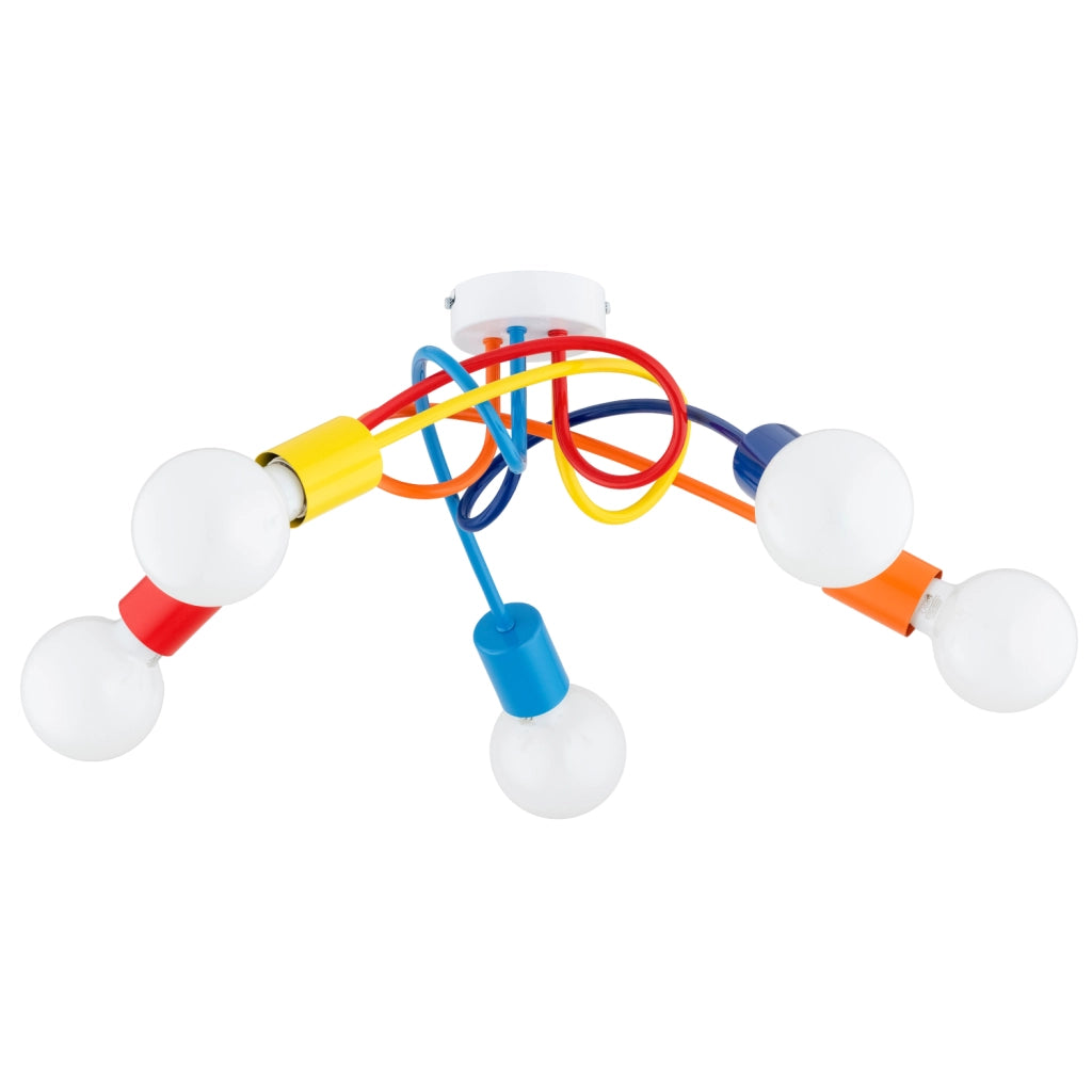 Plafoniera moderna multicolor nodo bimbi 5xE27 Alfa Disel