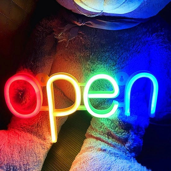 Pannello Neon con Alta Visibilità - Progettato per l'Uso Esterno - 2 Modalità di Funzionamento - Compatta - Facile da Installare - Adatta per Camera da Letto/Caffè - Tavolo Neon
