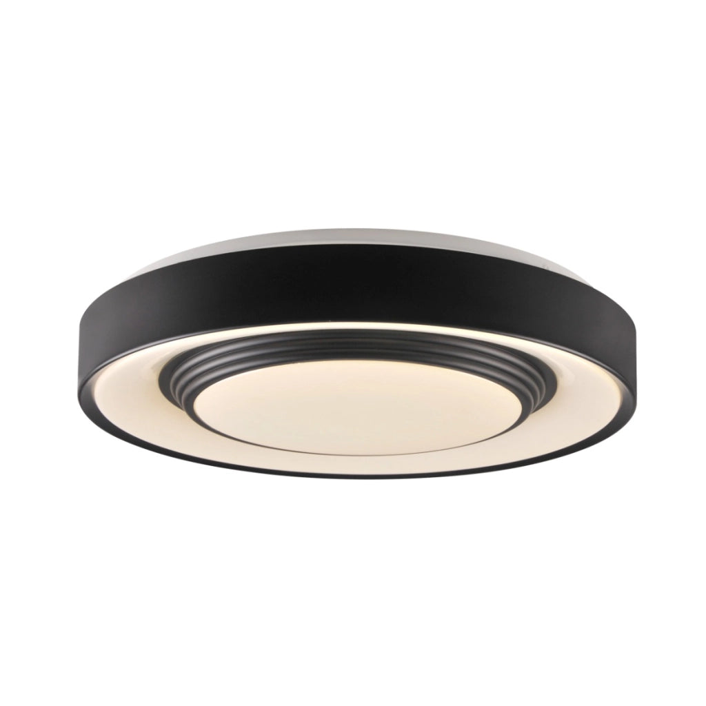 Plafoniera LED 48W 38cm nera IP44 con telecomando Polux