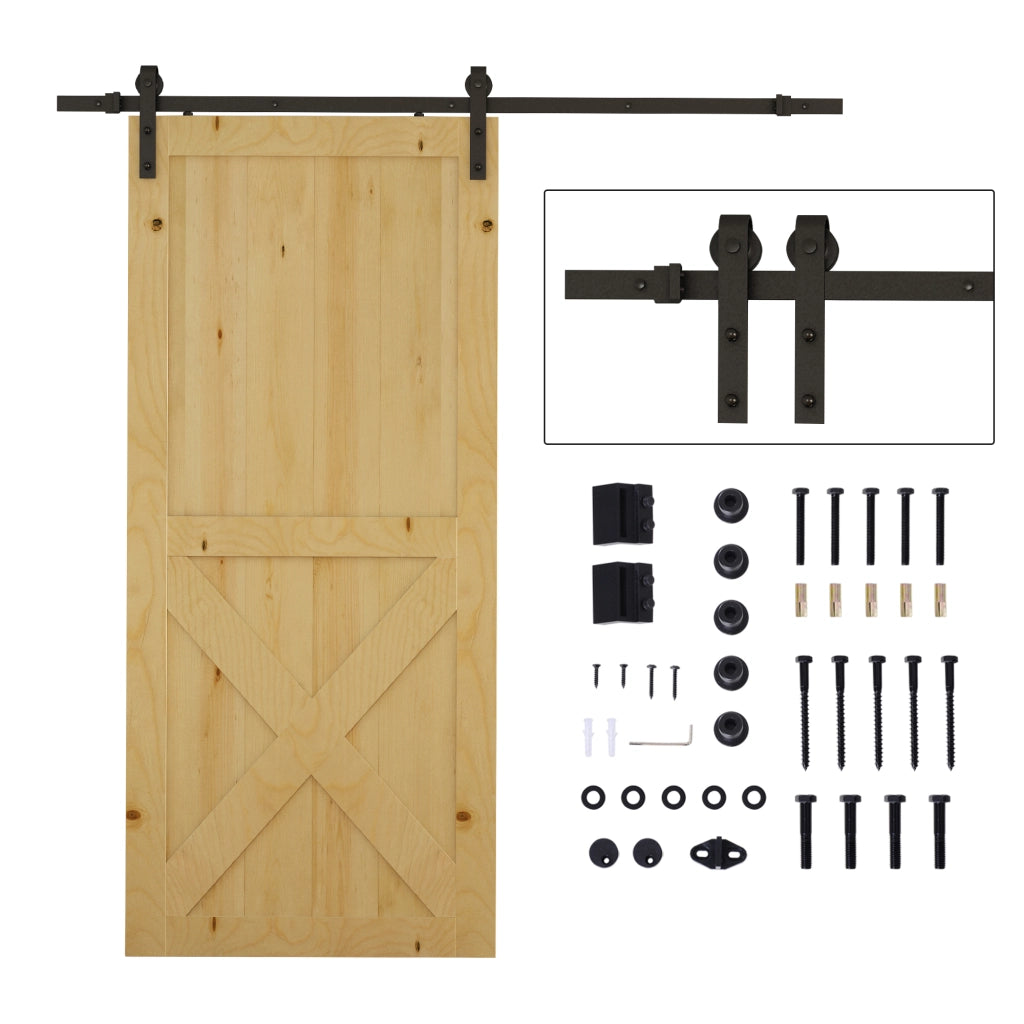 Kit per ante scorrevoli ¨C Minimal ¨C acciaio marrone scuro