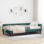 Struttura Letto Angolare con Materasso 2 pcs Verde Velluto