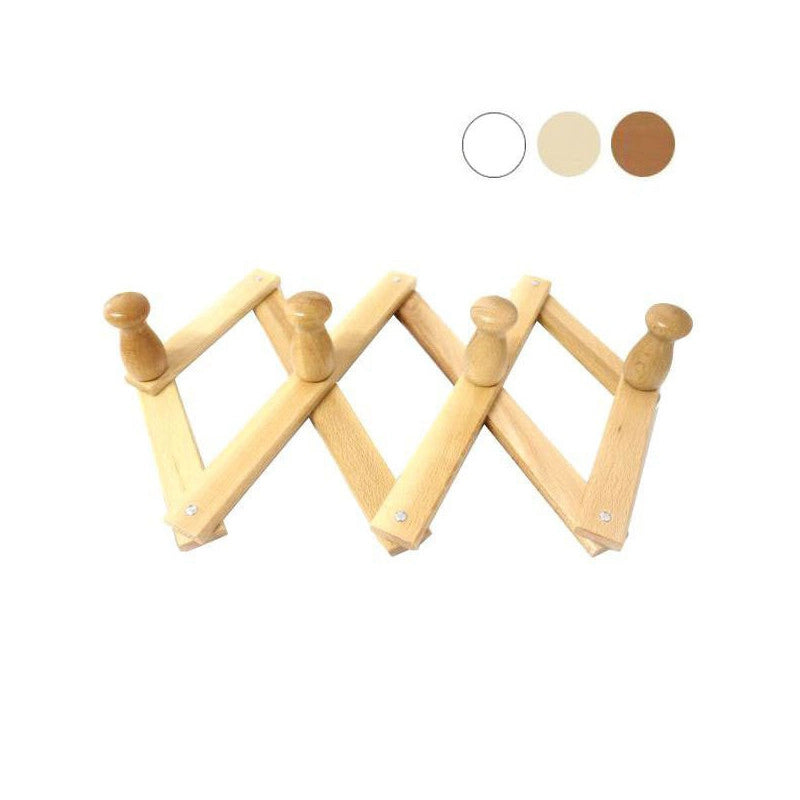 Appendiabiti Legno Estens.Posti 4 Noce Xtra