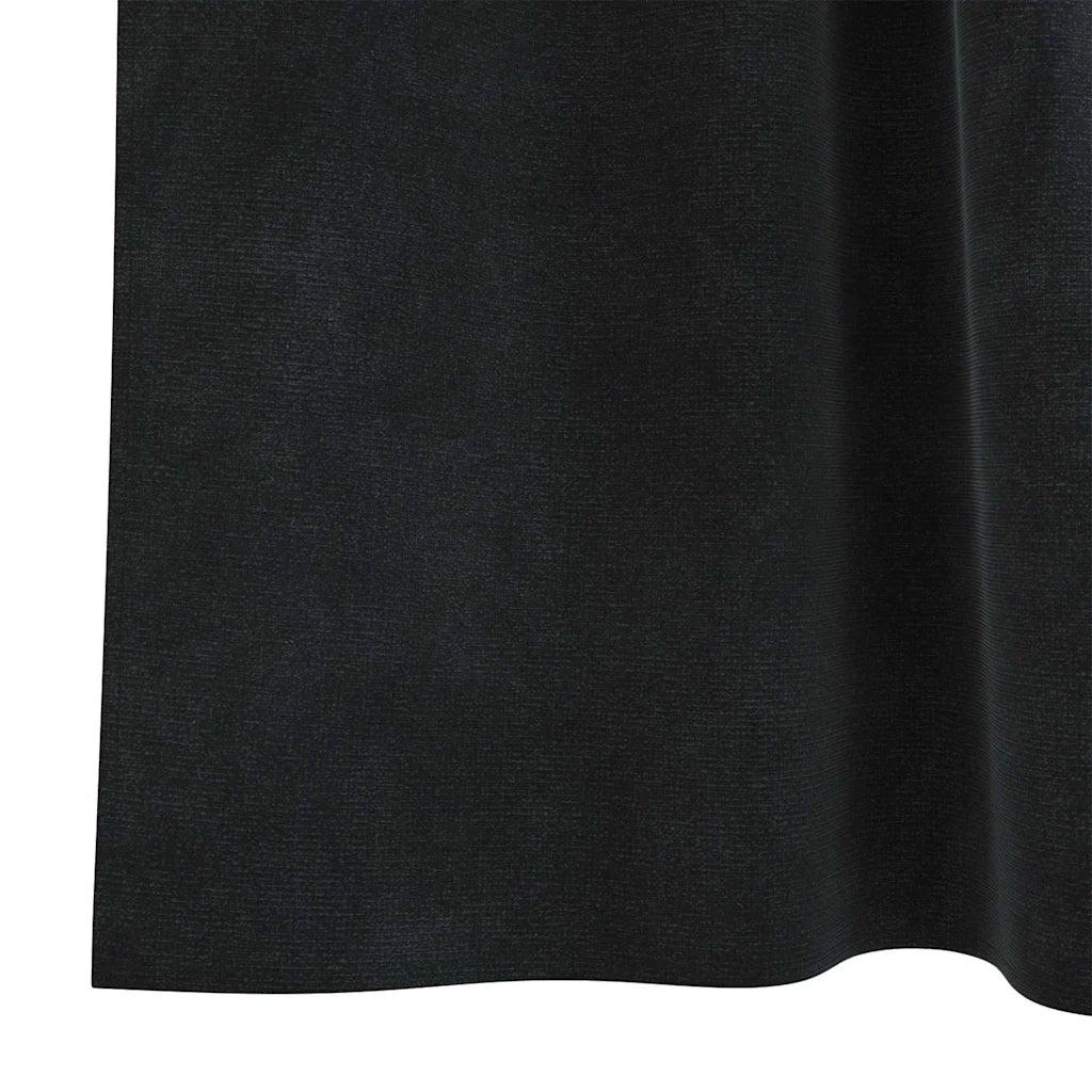Tende Oscuranti | Tende Blackout 2 pz Nero 140 x 245 cm Velluto