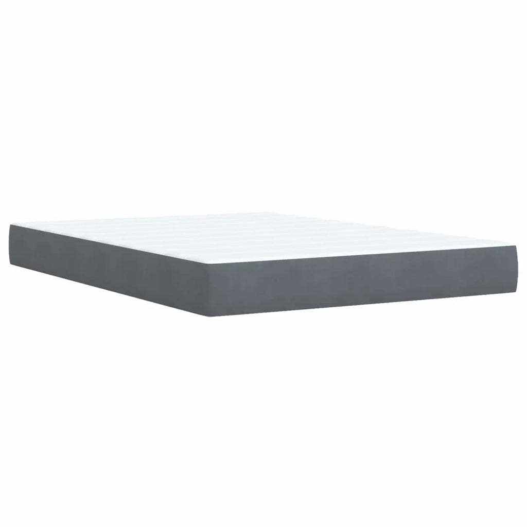 Letto box spring con materasso Grigio Scuro 140 x 200 cm 3450729