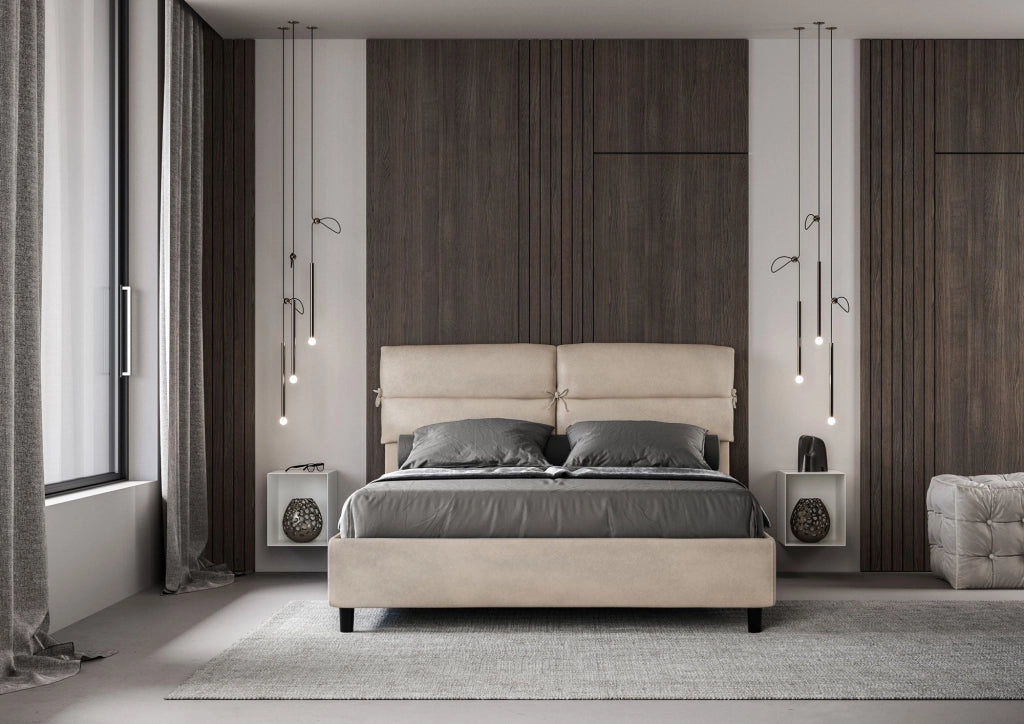 Letto Matrimoniale 160x190 cm con Rete Nandy Sabbia