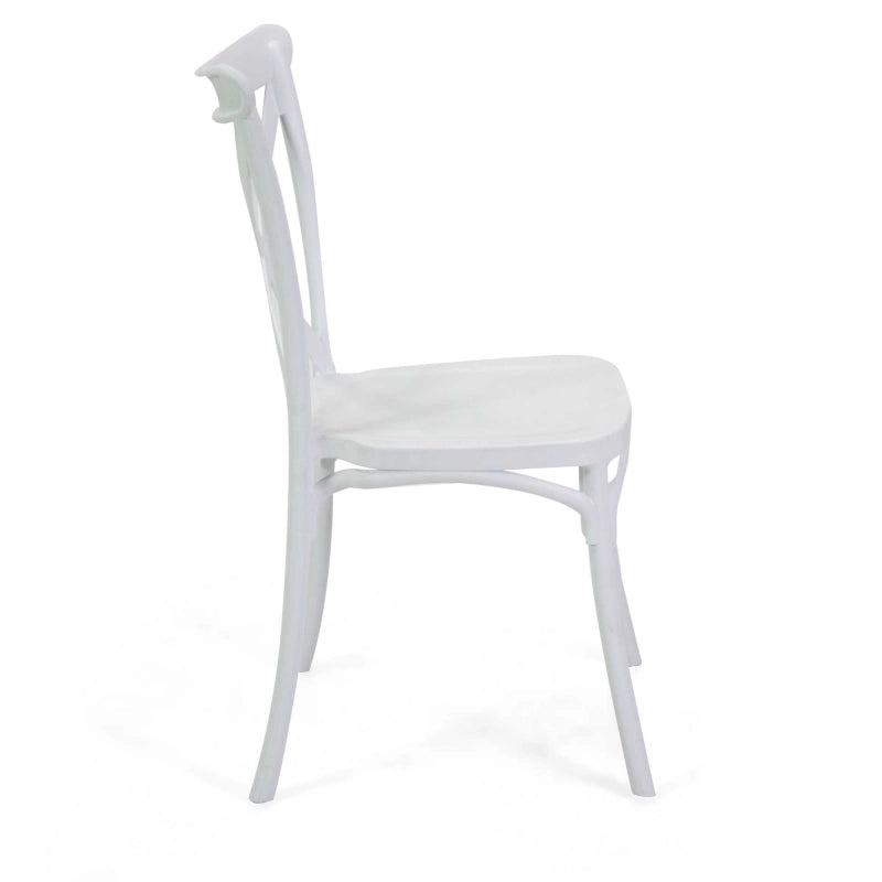Sedia polipropilene Cross bianco cm 47x51h45,5/90