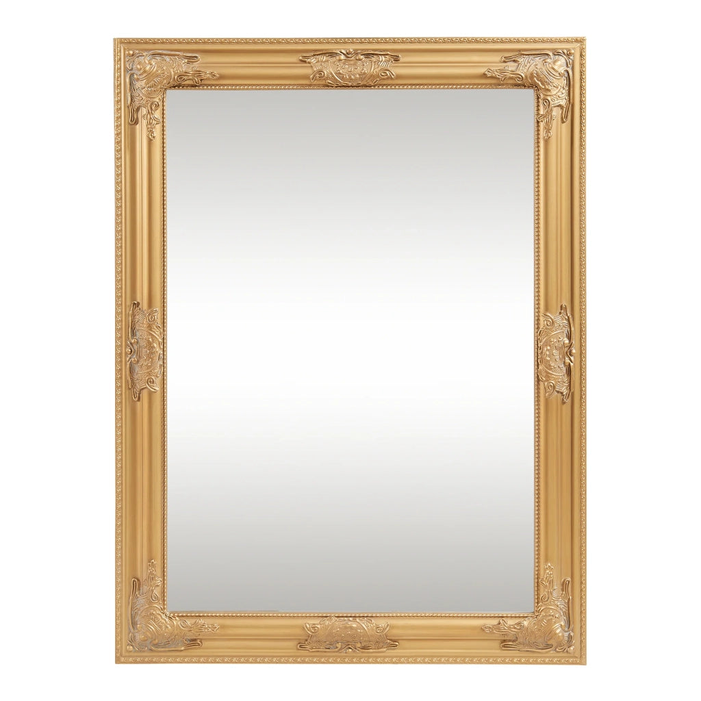 Specchio decorativo moderno da parete in stile barocco 80 x 60 cm oro 03_0010185