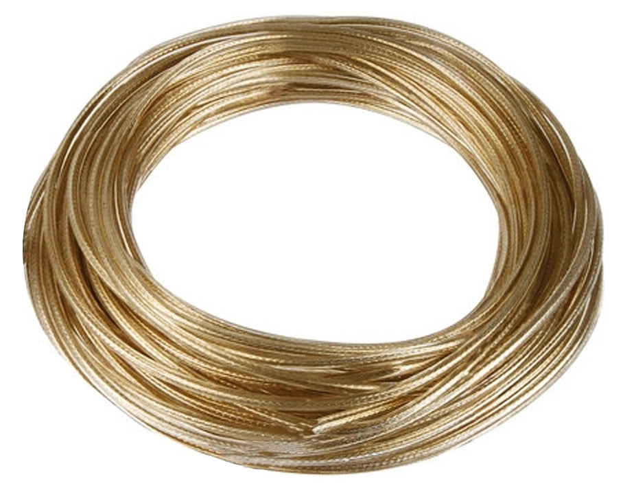 CAVETTO STENDIBIANCHERIA OTTONE PLASTIFICATO  Ø mm. 6 - mt. 100