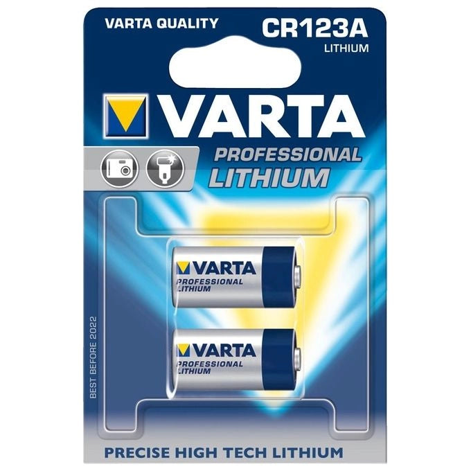 Varta CR123A-2 Professional Batteria Monouso CR123A Litio 3V 1600 mAh 2 pz colore Blu Argento