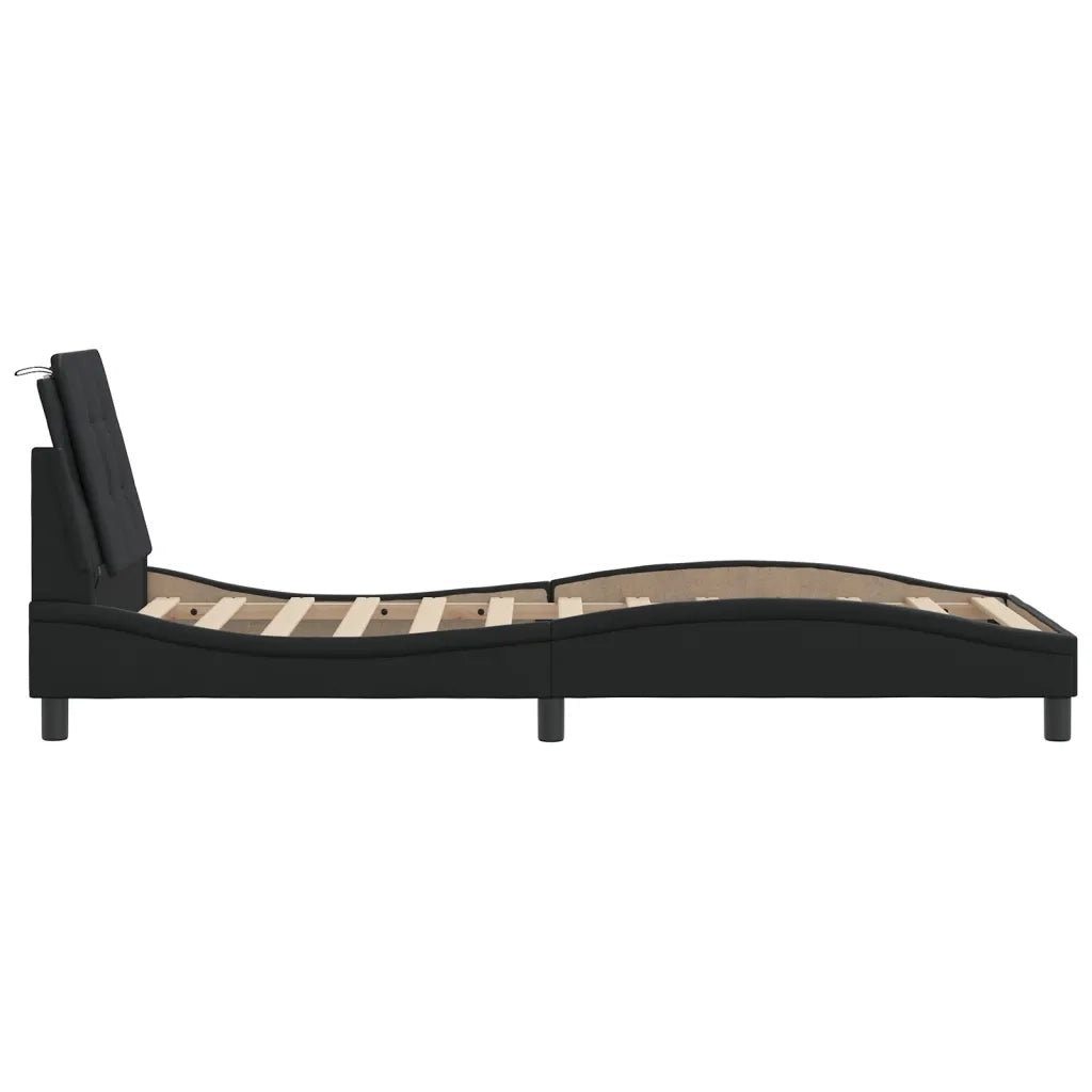 Giroletto con LED senza Materasso Zadar Nero 90x190 cm 3214075