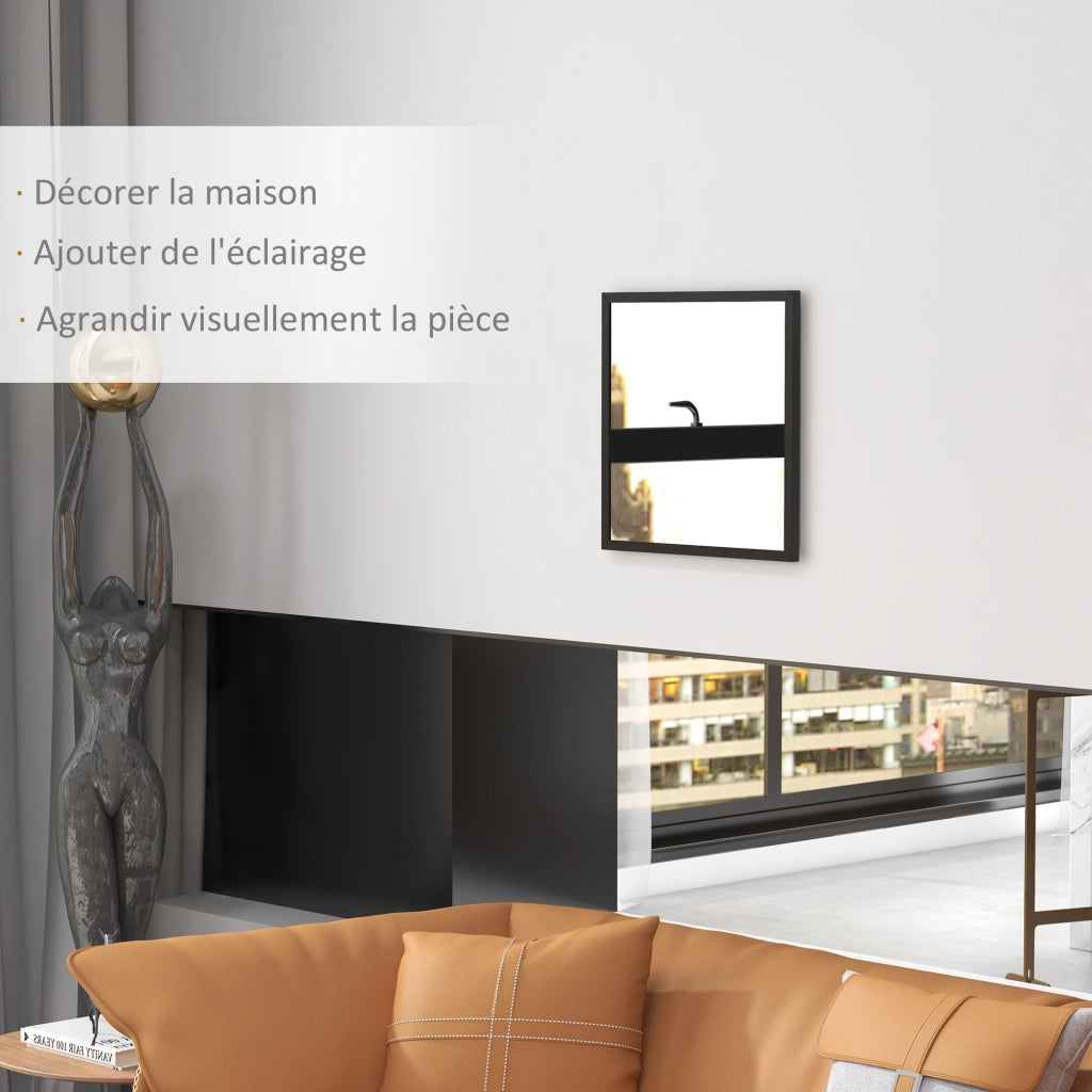 Specchio quadrato ¨C zephmum ¨C 50x50 cm nero legno