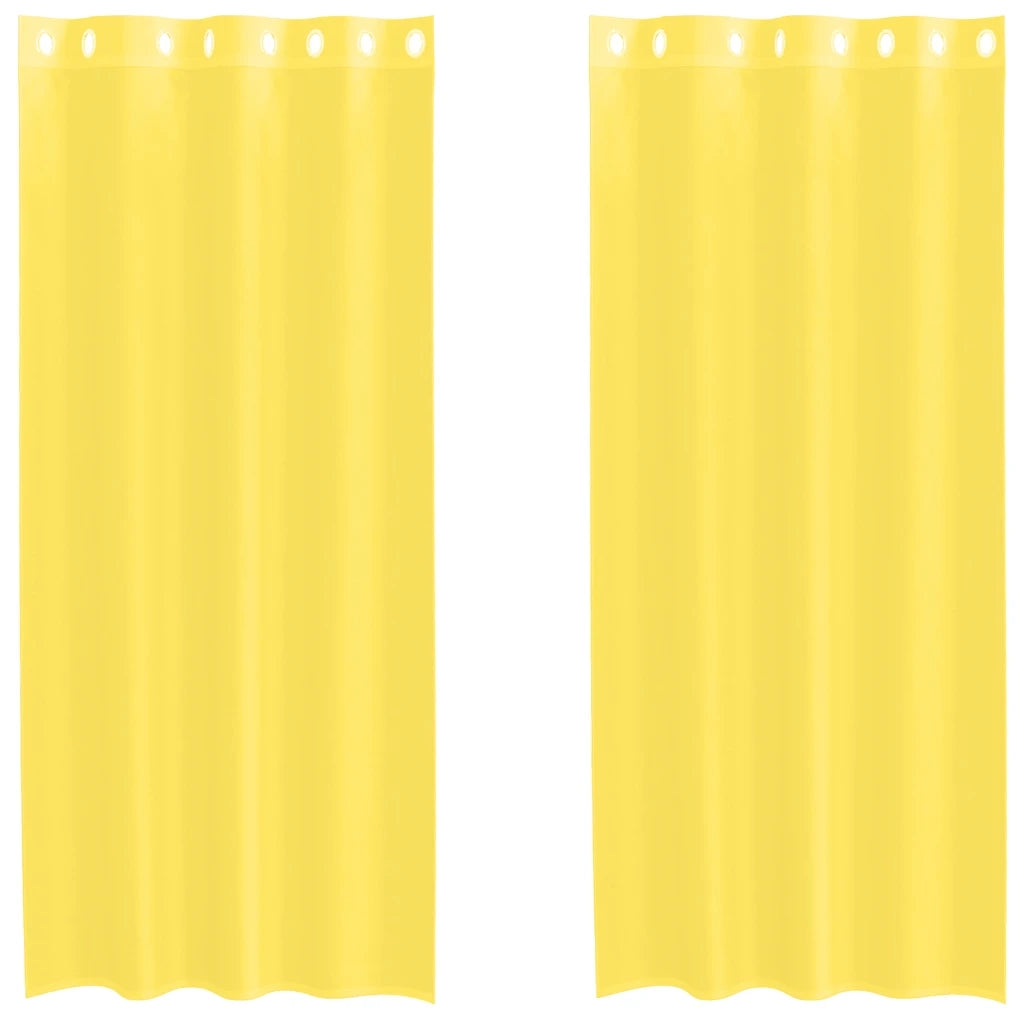 Tende in Voile con Occhielli 2 pz Giallo