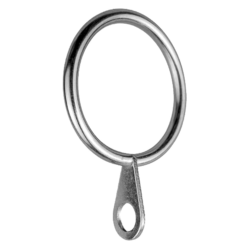 ANELLO PER SCORRITENDA col. cromo - Ø 12 mm  cf. 6 pz  - ERREBI