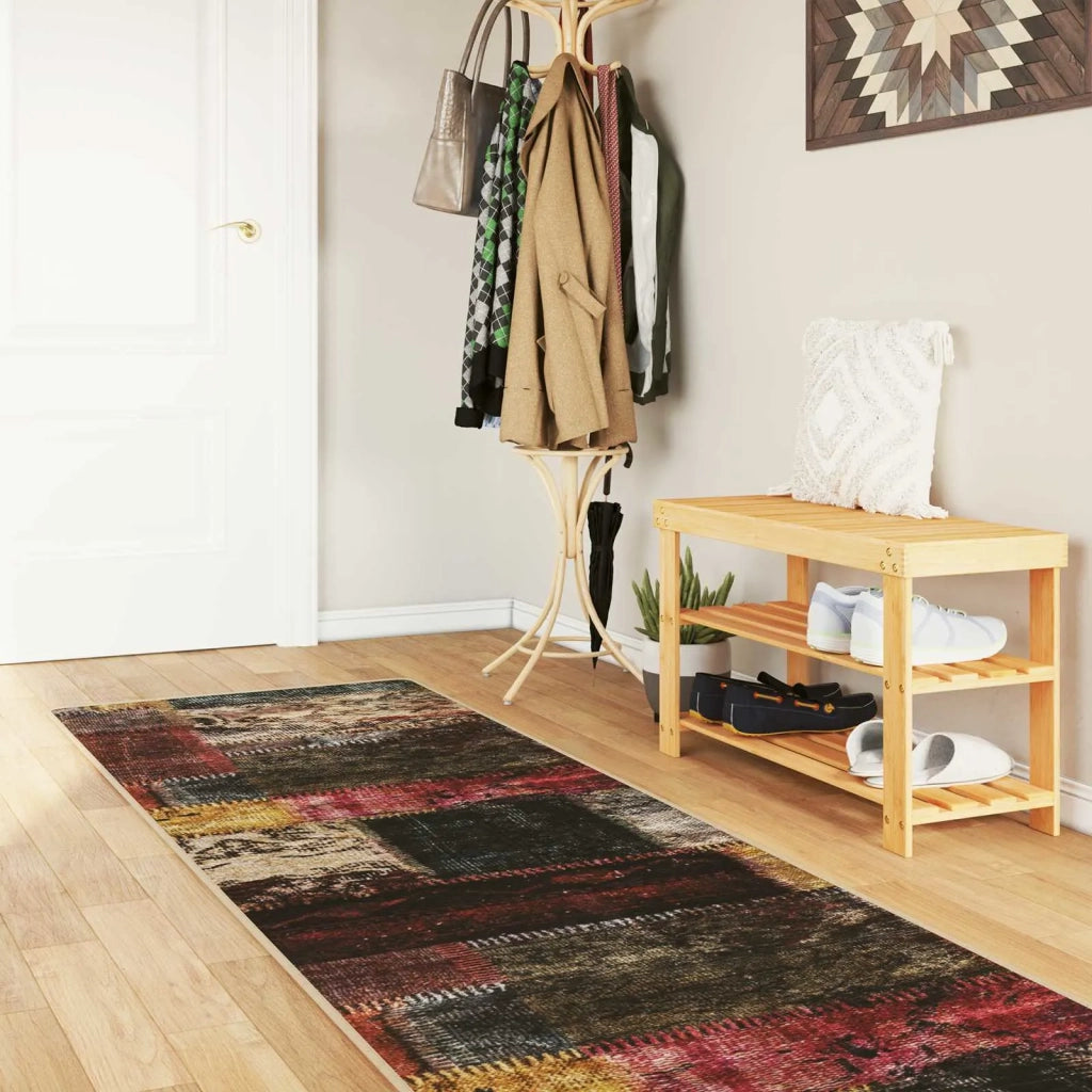 Runner Tappeto MARSA Multicolore 80 x 450 cm Poliestere e PVC 42023247