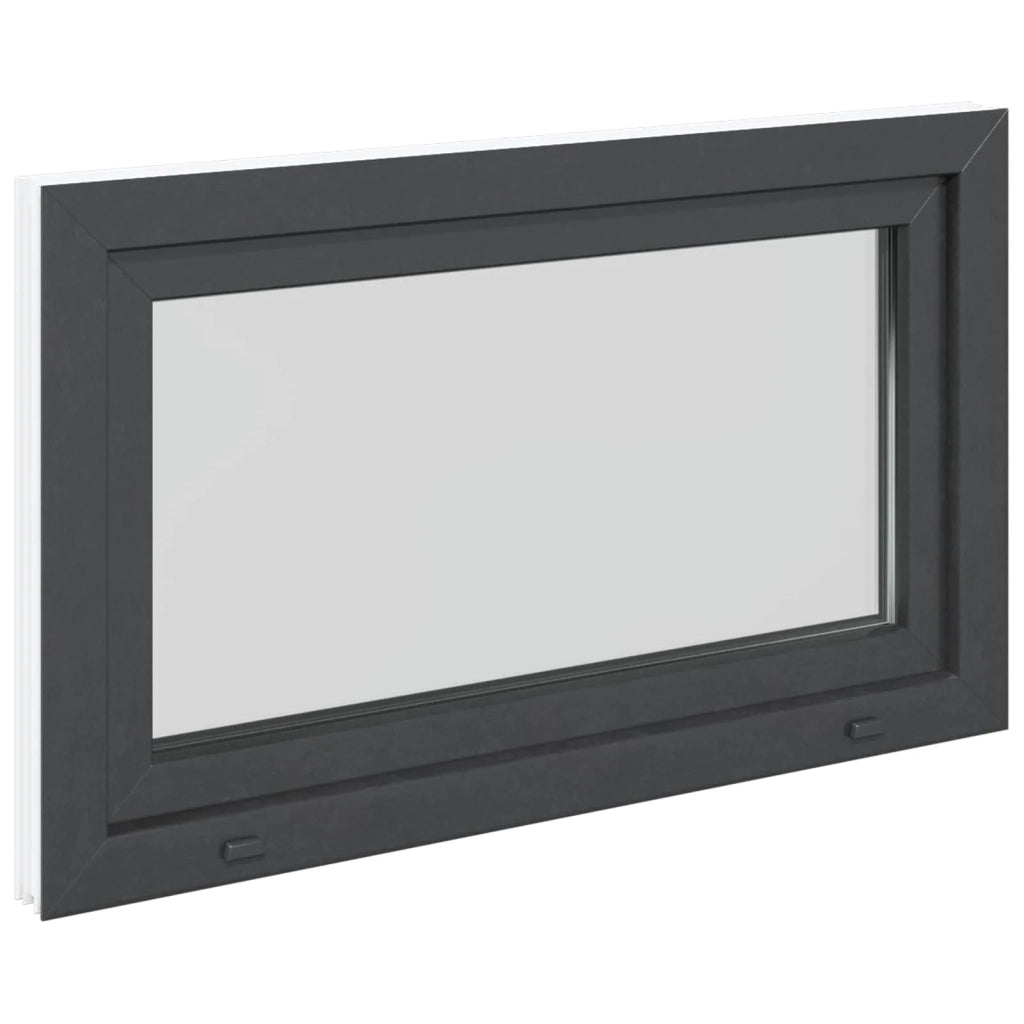Finestra per Soffitta RISOR Antracite 100 x 70 cm PVC e Vetro 42047295