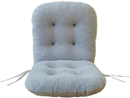Cuscino per sedia da ufficio leggero, con schienale alto, antiscivolo, adatto per cucine, appartamenti con zona seduta, uffici o ambienti domestici, colore grigio blu.