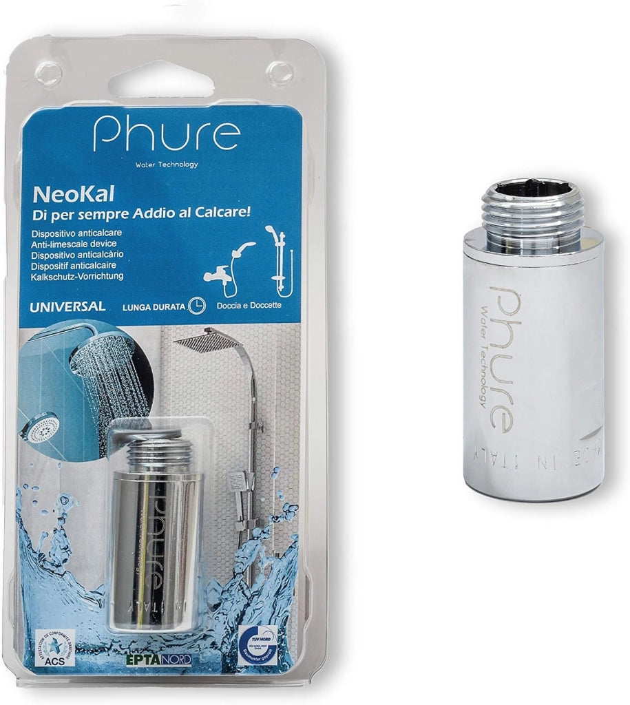 Phure Neokal Anticalcare Magnetico Protezione Per Doccia, Doccette, Vasca Da Bagno, Magneti Neodimio, Universale 1/2"