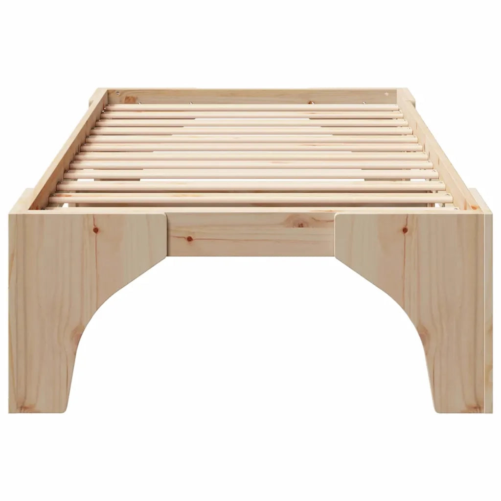 Letto singolo | Letto per adulti | Struttura del letto Marrone 75 x 190 cm Pino massello