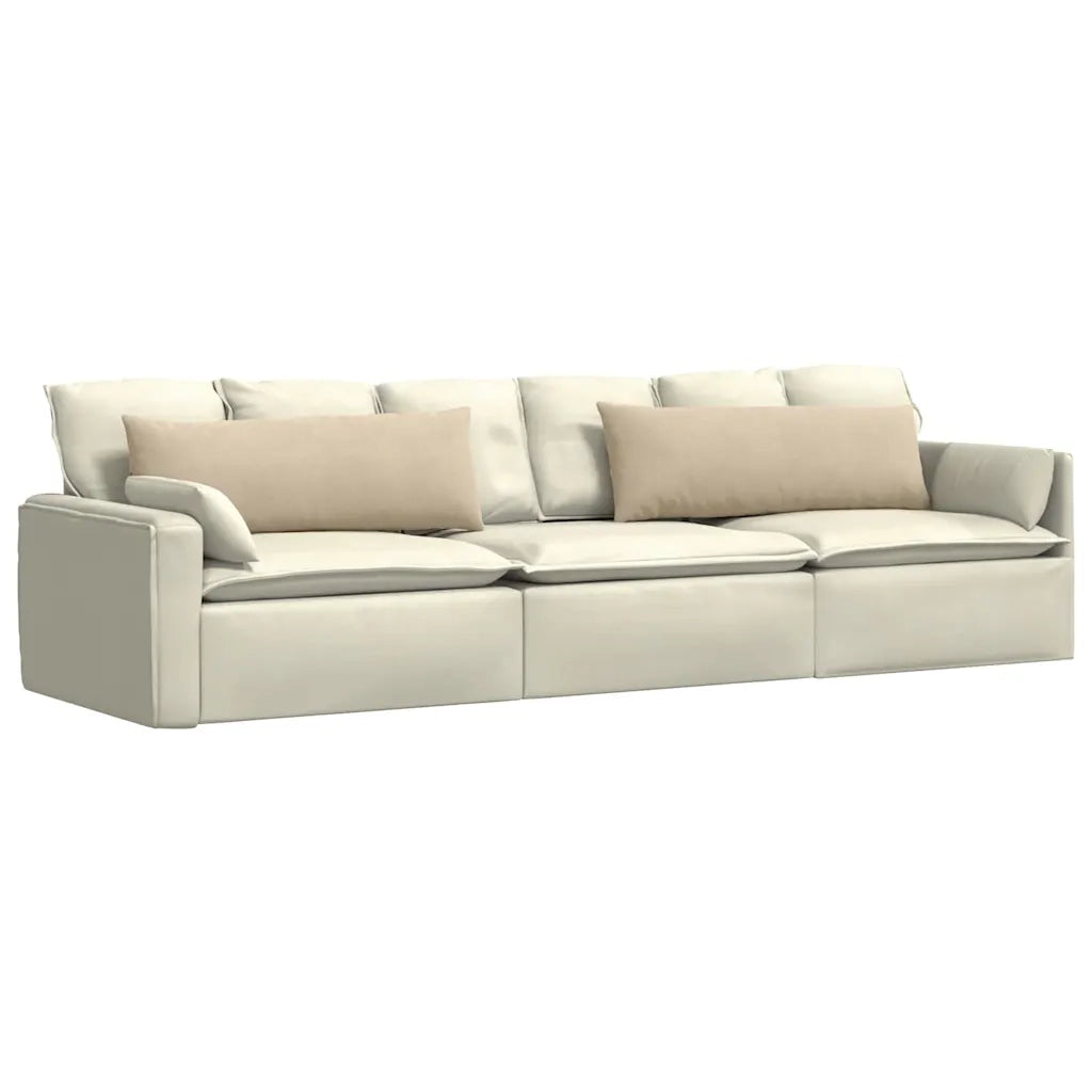 Cuscini da Divano 2 pcs Crema 120 x 40 cm Tessuto 42013815