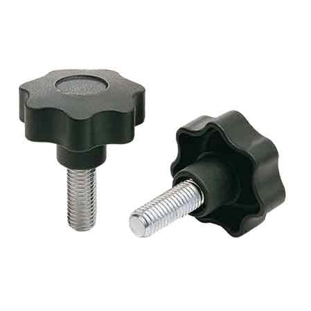 VOLANTINO CON PERNO FILETTATO Ø 50 mm - perno M. 10 - 50 pezzi