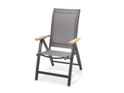 Essence - Poltrona pieghevole - ALU con braccioli in teak