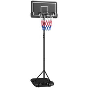 Canestro da Basket Regolabile Esterno con Ruote ¨C Minimal ¨C Nero