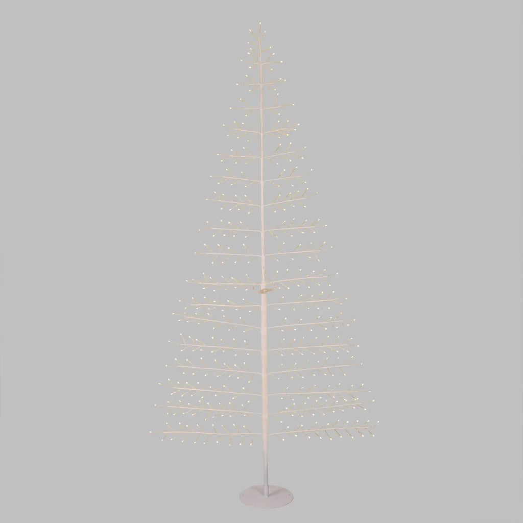 Albero Conico 2D Tiglio H210 cm 348 MicroLED B Caldo FlashLED IP44