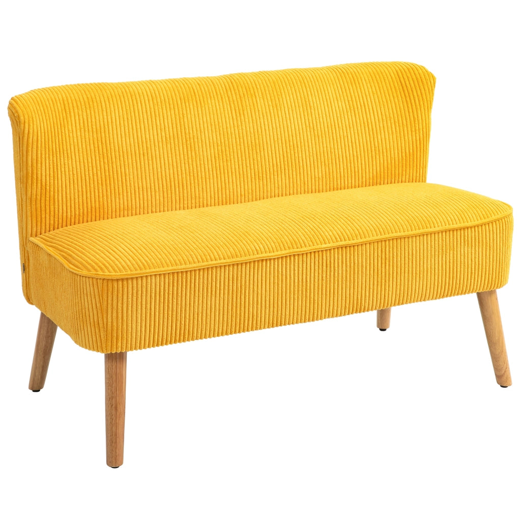 Divano 2 posti ¨C zephmum ¨C giallo, legno massello, 117x56.5x77 cm