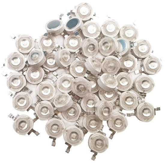 Luce a LED ad alta potenza 3W - Luce per la crescita delle piante - Adatta per la coltivazione idroponica - Blu regale - 50 pezzi - Per acquario e crescita