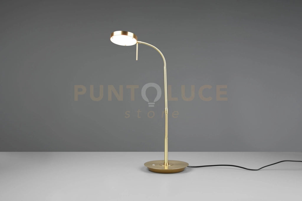 MONZA LAMPADA DA STUDIO LED 12W 1400lm, 2300+3000+4000K CON 2 SNODI FLESSIBILIOTTONE SATINATO DIMMERABILE H.57CM