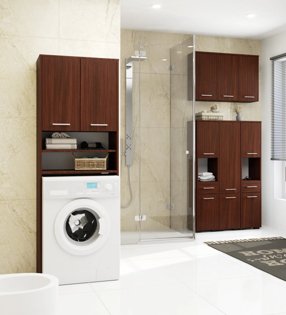 Mobile bagno sospeso AKORD FIN Wengé 60 cm 2 ante 60x22,5x60 cm