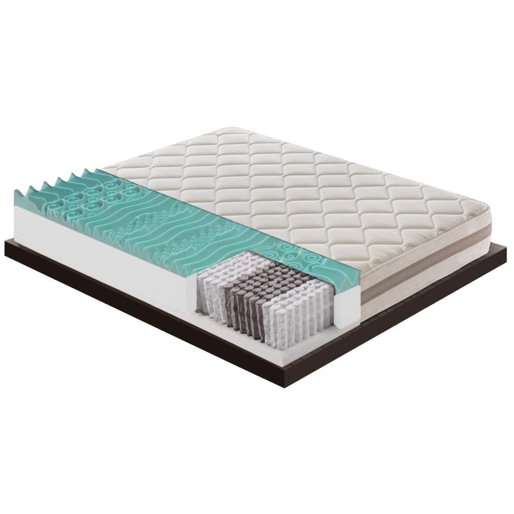 Materasso Singolo 90x200 Molle insacchettate e memory foam 9 Zone differenziate Altezza 22 cm
