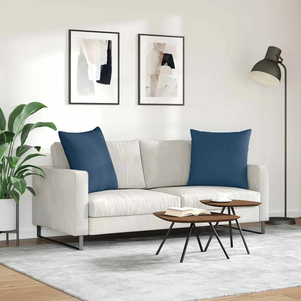 Cuscini da Divano 2 pcs Blu 80 x 80 cm Tessuto 42014048