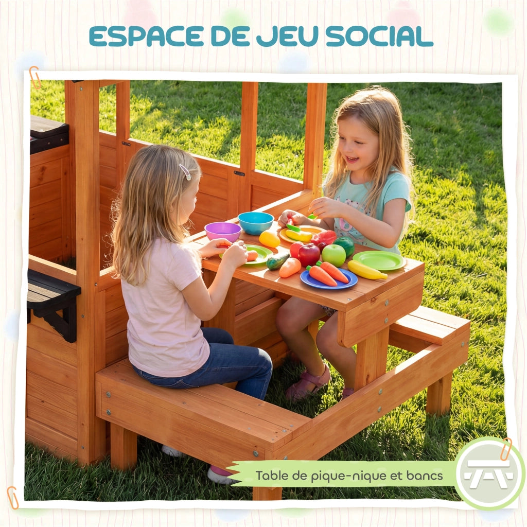Casetta per bambini giardino in legno ¨C Minimal ¨C marrone