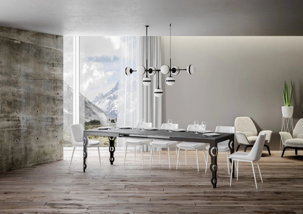 Tavolo Allungabile 120-224x90x80 cm Karamay Evolution Cemento