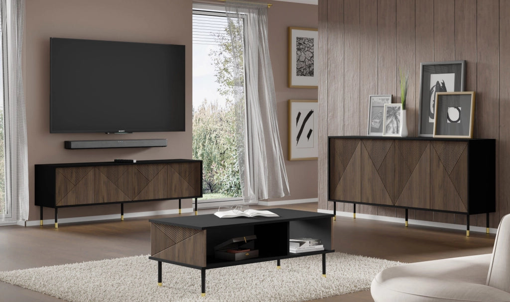 MOBILE WOODY IV 4P 180 NERO OPACO ROVERE CATANIA