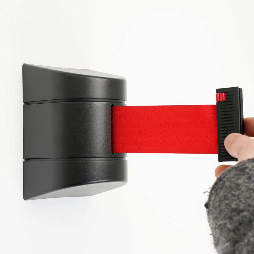 Tendinastro da Parete 5 m con Clip di Chiusura Nastro Rosso