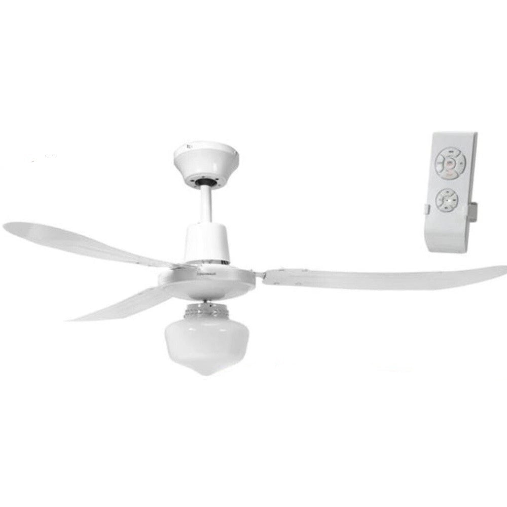 Trade Shop - Ventilatore Da Soffitto Reversibile Con Lampadario Telecomando Integrato 70 Watt -