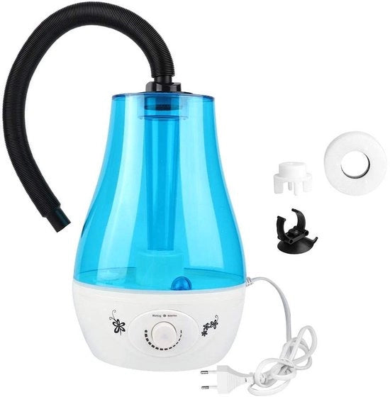 Bevacciatore per rettili 3 Litri - Generatore di nebbia ultrapura - Tubo flessibile 70-150 cm - Protezione contro la dispersione - Materiale in plastica - Altezza 28 cm - Umidificatore per aria
