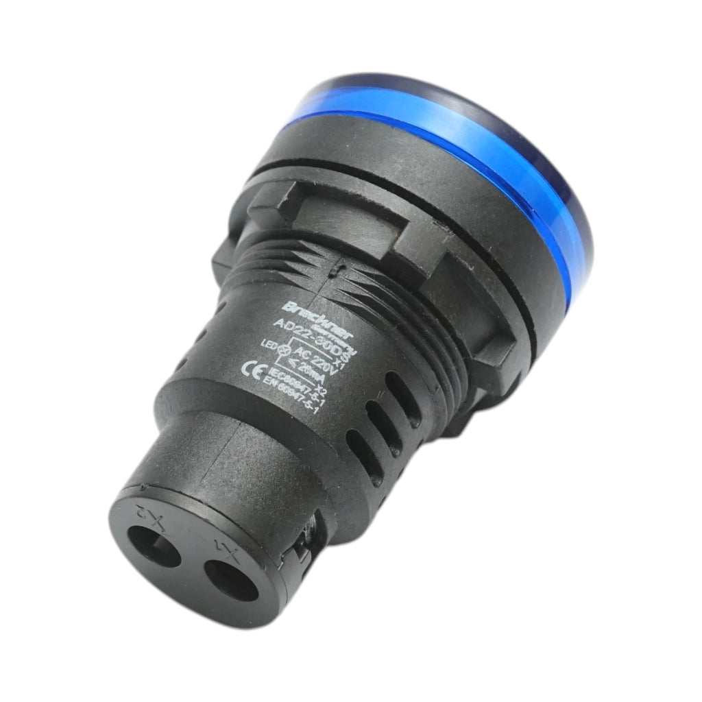 Indicatore di segnale LED blu 220V AC 30mm Breckner Germany