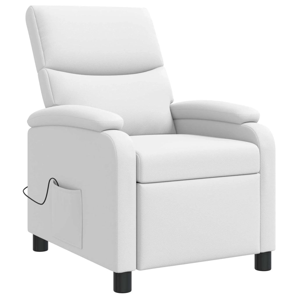 Poltrona Massaggiante Bianco Similpelle 42035008