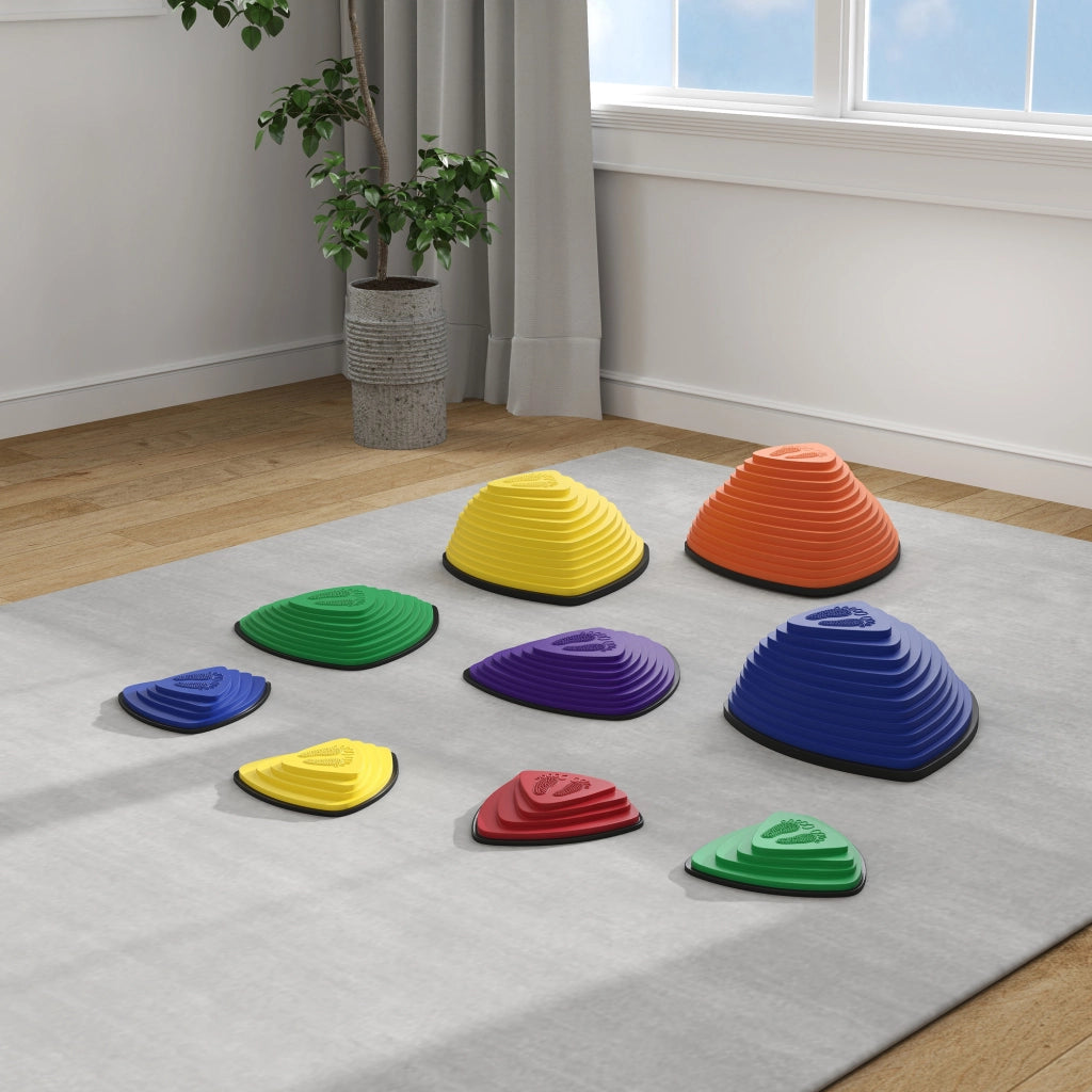 Set 9 Pedane Antiscivolo ¨C Xylo ¨C Per Interno ed Esterno Impilabili Multicolore
