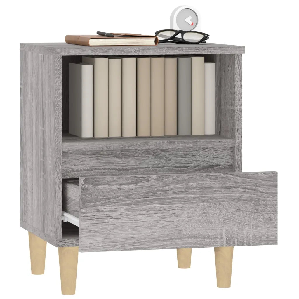 Comodino | Armadio da Notte | Mobiletto da notte Grigio Sonoma 40x35x50 cm