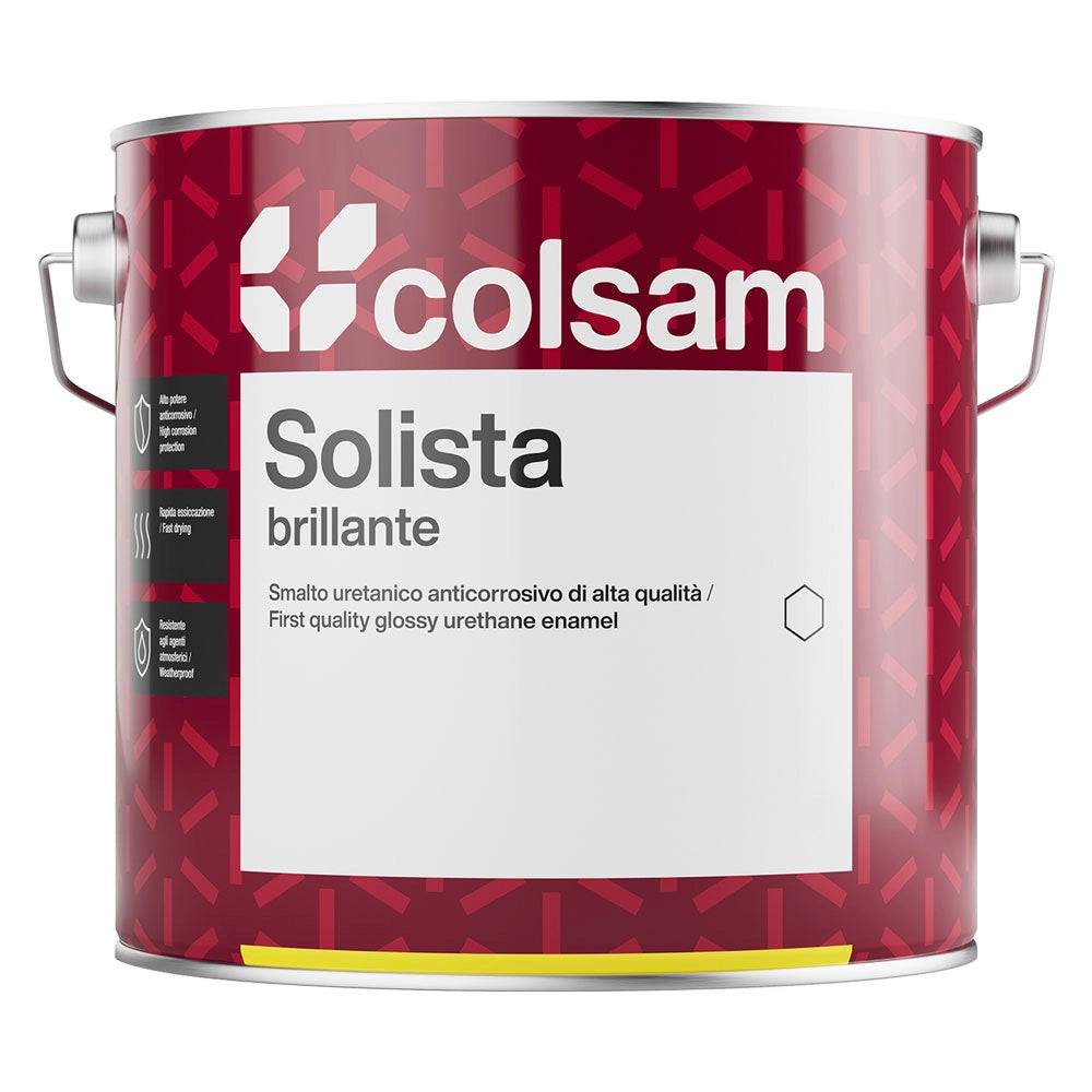 SMALTO SINTETICO BRILLANTE 'SOLISTA' Lt. 0,375 Testa di moro- 6 pezzi  - COLORIFICIO SAMMARINESE