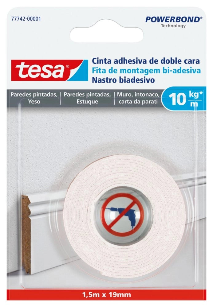 10pz tesa biadesivo powerbond intonaco ml.1,5x19mm cod:ferx.94234