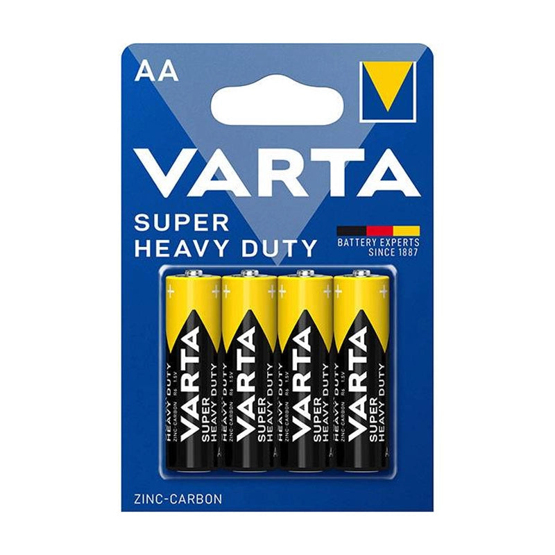 VARTA BLISTER 4 BATTERIE STILO AA - ZINCO CARBONE - MASTER CARTON DA 12 PZ