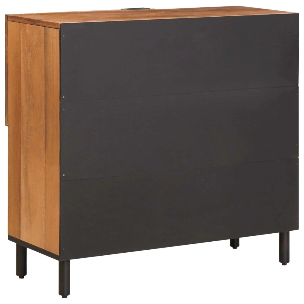 Credenza | Madia | Buffet da pranzo | Armadio da pranzo con porta Finitura Marrone Acacia 80 x 33 x 75 cm