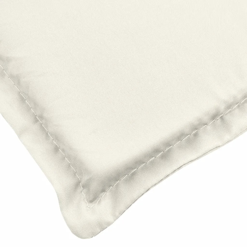 Cuscini Panca Giardino 2 pz-Set di 2 Cuscini per panchina da esterno Crema M¨¦lange 180x50x7 cm Tessuto